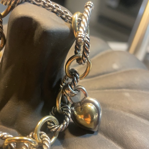David Yurman Diana/Elton Sterling Silver with 18k yellow gold. - Picture 3 of 6
